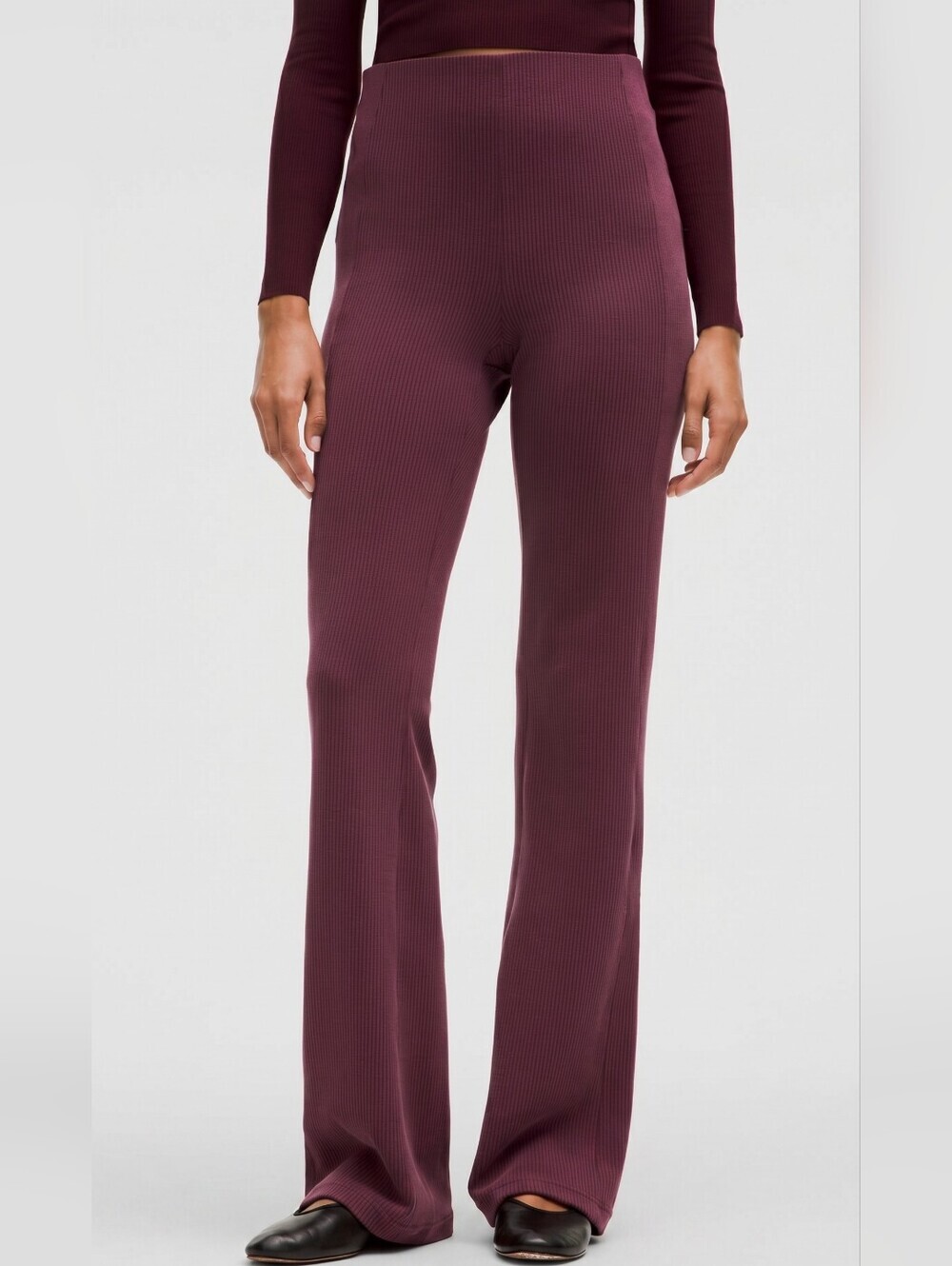 Lululemon Ribbed Softstreme Flared Pants Garnet Size 4